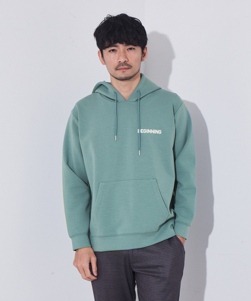 ABAHOUSE GRAY(アバハウスグレイ)の「シルキー ダンボール ロゴ プルオーバー パーカー(パーカー・メンズ・ホワイト/チャコールグレー/グリーン/グレイッシュベージュ・46/48)」の21枚目の写真