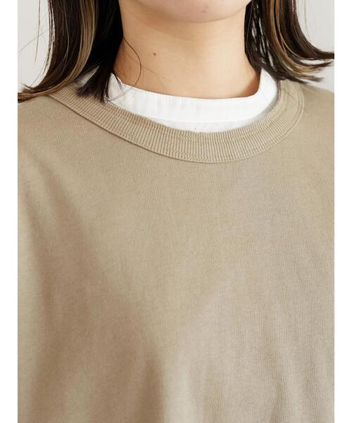 Green Parks(グリーンパークス)の「SET2点 ミニ裏毛+シャツチュニック*(Tシャツ/カットソー・レディース・ブラック/ベージュ/杢グレー・FREE)」の14枚目の写真
