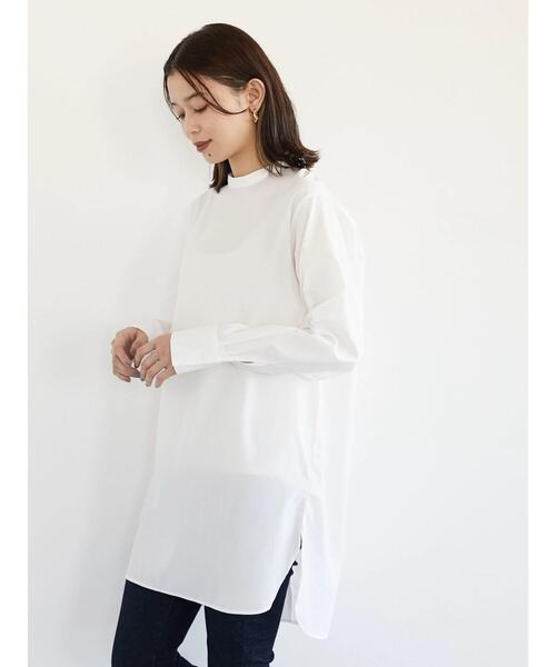 Green Parks(グリーンパークス)の「SET2点 ミニ裏毛+シャツチュニック*(Tシャツ/カットソー・レディース・ブラック/ベージュ/杢グレー・FREE)」の7枚目の写真