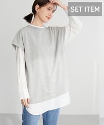 Green　Parks | SET2点 ミニ裏毛+シャツチュニック＊(Tシャツ/カットソー)