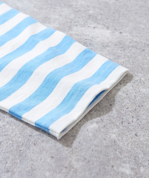 TOBILA（トビラ）の「ミックスボーダー リメイク バスクＴシャツワンピース（ワンピース・レディース・ブラック/ライム/ブルー・M）」の20枚目の写真