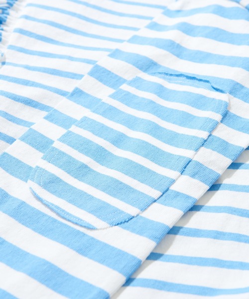 TOBILA（トビラ）の「ミックスボーダー リメイク バスクＴシャツワンピース（ワンピース・レディース・ブラック/ライム/ブルー・M）」の21枚目の写真