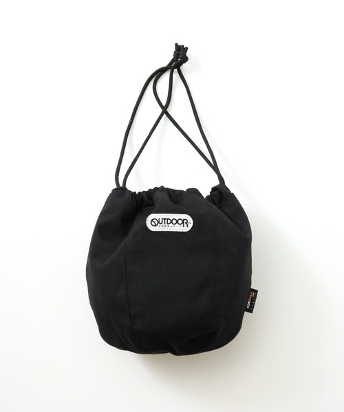 OUTDOOR PRODUCTS(アウトドアプロダクツ)の「DORRIS 121103 ボールバッグタイプ 巾着型ナイロンショルダーバッグ(ハンドバッグ・メンズ・ブラック/ネイビー/カーキ・FREE)」の3枚目の写真
