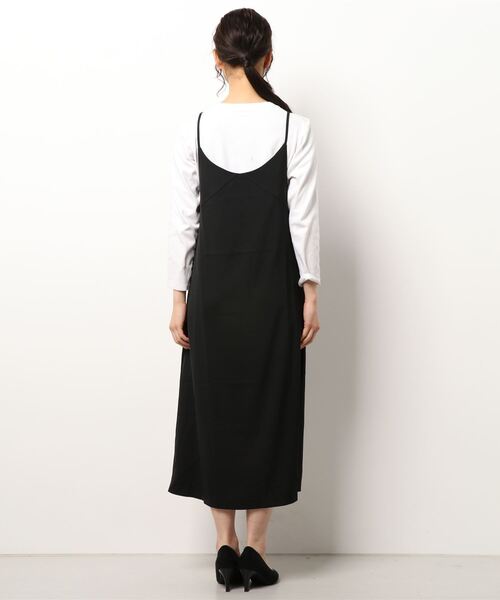 aimoha（アイモハ）の「サテンキャミソールワンピース（ワンピース・レディース・ブラック/グリーン・MEDIUM/LARGE）」の4枚目の写真