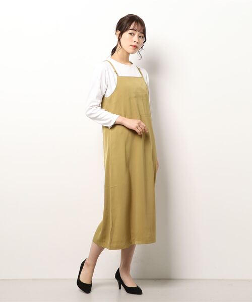 aimoha（アイモハ）の「サテンキャミソールワンピース（ワンピース・レディース・ブラック/グリーン・MEDIUM/LARGE）」の12枚目の写真