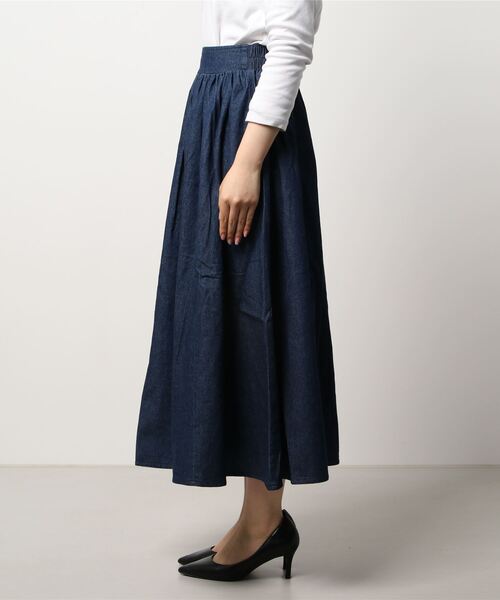 libelle more（リベル モア）の「６枚ハギデニムフレアスカート（デニムスカート・レディース・ブルー/ネイビー・L/M）」の5枚目の写真