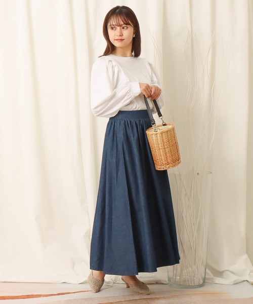 libelle more（リベル モア）の「６枚ハギデニムフレアスカート（デニムスカート・レディース・ブルー/ネイビー・L/M）」の9枚目の写真