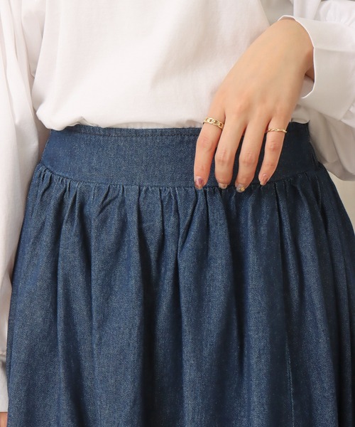 libelle more（リベル モア）の「６枚ハギデニムフレアスカート（デニムスカート・レディース・ブルー/ネイビー・L/M）」の18枚目の写真