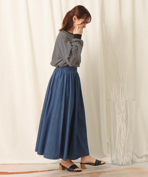libelle more（リベル モア）の「６枚ハギデニムフレアスカート（デニムスカート・レディース・ブルー/ネイビー・L/M）」の17枚目の写真