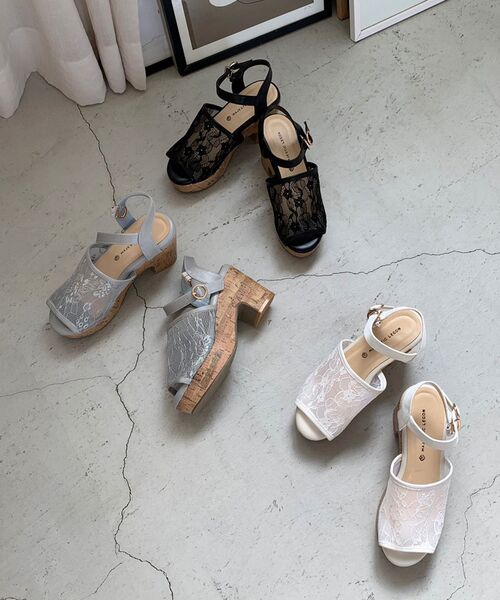 MAJESTIC LEGON（マジェスティックレゴン）の「シアーレディサンダル（サンダル・レディース・オフホワイト/ブラック/グレー・X-LARGE/MEDIUM/LARGE/SMALL）」の7枚目の写真