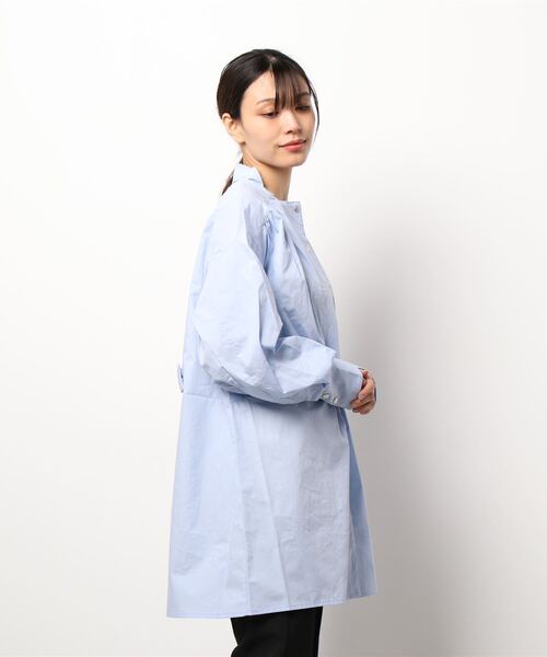 STYLEBLOCK（スタイルブロック）の「ブロードスナップ釦ブラウス（シャツ/ブラウス・レディース・ブラック/ライトブルー/ホワイト系その他/ホワイト/ピンク・M）」の6枚目の写真