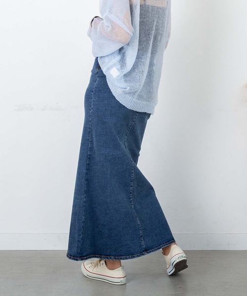 PICHI（ピイチ）の「ストレッチ入りマーメイドデニムスカート（デニムスカート・レディース・ブラック/ブルー・M/L）」の20枚目の写真