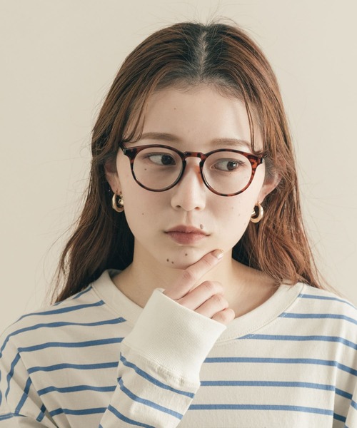 SMELLY（スメリー）の「ラウンドフレームダテメガネ（メガネ・レディース・ブラウン系その他/イエロー系その他/ブラック・-）」の3枚目の写真