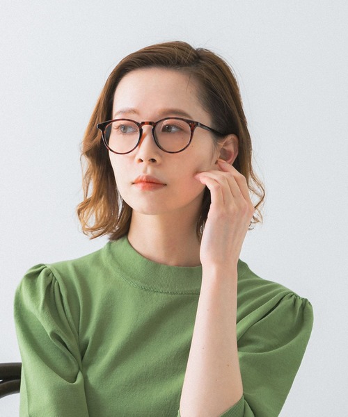 SMELLY（スメリー）の「ラウンドフレームダテメガネ（メガネ・レディース・ブラウン系その他/イエロー系その他/ブラック・-）」の9枚目の写真