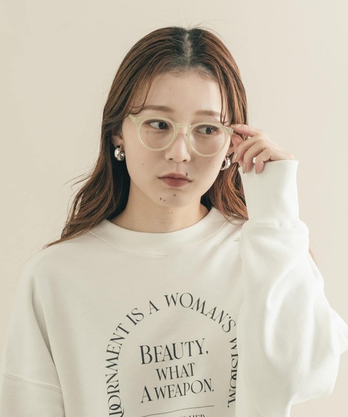 SMELLY（スメリー）の「ラウンドフレームダテメガネ（メガネ・レディース・ブラウン系その他/イエロー系その他/ブラック・-）」の7枚目の写真