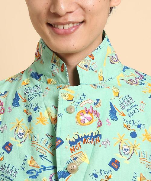 40ｃｔ＆525（フォーティーカラッツアンドゴーニーゴ）の「POPプリントサッカー ワークジャケット（テーラードジャケット・メンズ・ホワイト系1/ライトグリーン系/ネイビー系・01/04/02/03）」の20枚目の写真