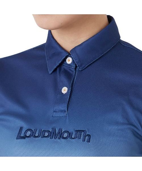 Loudmouth(ラウドマウス)の「LOUDMOUTH/ラウドマウス ゴルフウェア グラデーション 吸汗速乾 UVカット 接触冷感 ボタンダウン 半袖 ポロシャツ(ポロシャツ・レディース・ピンク/イエロー/ターコイズブルー/ネイビー・M/L/S)」の6枚目の写真