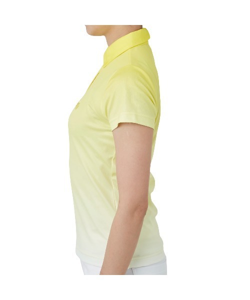 Loudmouth(ラウドマウス)の「LOUDMOUTH/ラウドマウス ゴルフウェア グラデーション 吸汗速乾 UVカット 接触冷感 ボタンダウン 半袖 ポロシャツ(ポロシャツ・レディース・ピンク/イエロー/ターコイズブルー/ネイビー・M/L/S)」の15枚目の写真