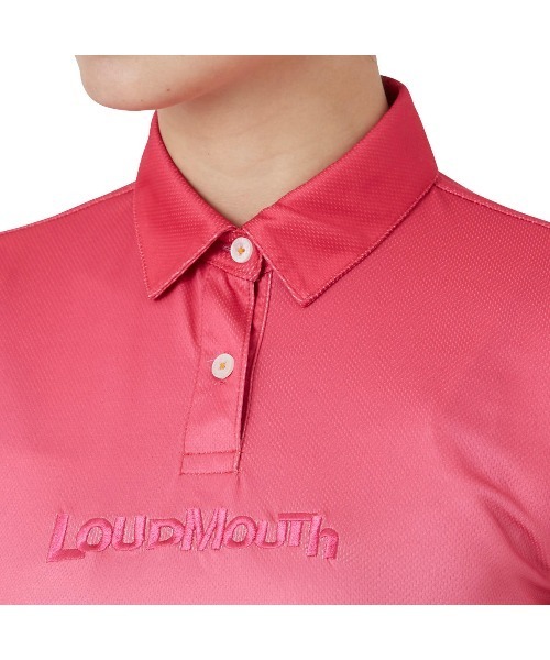 Loudmouth(ラウドマウス)の「LOUDMOUTH/ラウドマウス ゴルフウェア グラデーション 吸汗速乾 UVカット 接触冷感 ボタンダウン 半袖 ポロシャツ(ポロシャツ・レディース・ピンク/イエロー/ターコイズブルー/ネイビー・M/L/S)」の22枚目の写真