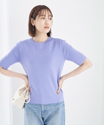 Beauty knit/ハーフスリーブニットトップス/WEB限定カラーあり