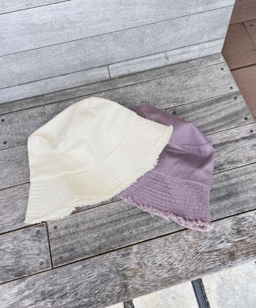 PairPair（ペアペア）の「フリンジバケハ(ユニセックス)（ハット・レディース・ブラック/パープル/グリーン/アイボリー・フリー）」の7枚目の写真