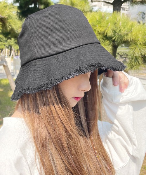 PairPair（ペアペア）の「フリンジバケハ(ユニセックス)（ハット・レディース・ブラック/パープル/グリーン/アイボリー・フリー）」の19枚目の写真