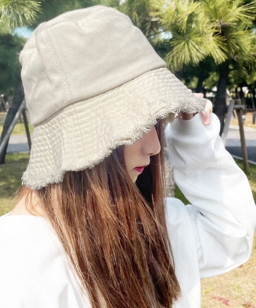 PairPair（ペアペア）の「フリンジバケハ(ユニセックス)（ハット・レディース・ブラック/パープル/グリーン/アイボリー・フリー）」の18枚目の写真