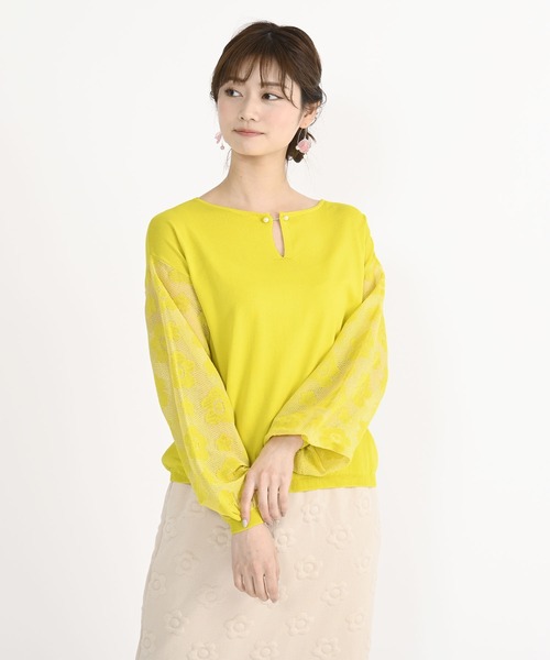 MARY QUANT（マリークワント）の「シアーニットデイジーメッシュ プル 