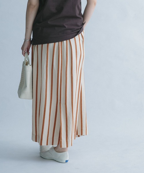 FORK&SPOON(フォークアンドスプーン)の「FORK&SPOON サテンストライプスカート(スカート・レディース・ブルー系その他/ホワイト系その他・ONE)」の12枚目の写真