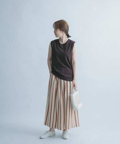 FORK&SPOON(フォークアンドスプーン)の「FORK&SPOON サテンストライプスカート(スカート・レディース・ブルー系その他/ホワイト系その他・ONE)」の20枚目の写真