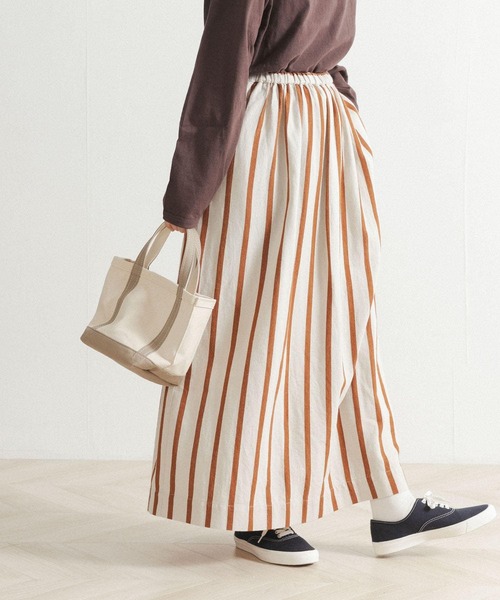 FORK&SPOON(フォークアンドスプーン)の「FORK&SPOON サテンストライプスカート(スカート・レディース・ブルー系その他/ホワイト系その他・ONE)」の16枚目の写真