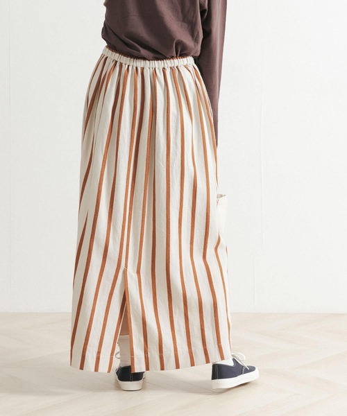 FORK&SPOON(フォークアンドスプーン)の「FORK&SPOON サテンストライプスカート(スカート・レディース・ブルー系その他/ホワイト系その他・ONE)」の8枚目の写真