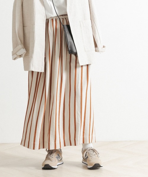 FORK&SPOON(フォークアンドスプーン)の「FORK&SPOON サテンストライプスカート(スカート・レディース・ブルー系その他/ホワイト系その他・ONE)」の9枚目の写真