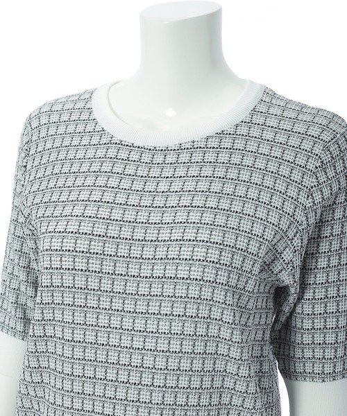 fifth（フィフス）の「ツイード編み半袖ニット（ニット/セーター・レディース・ブラック/ホワイト・M）」の15枚目の写真