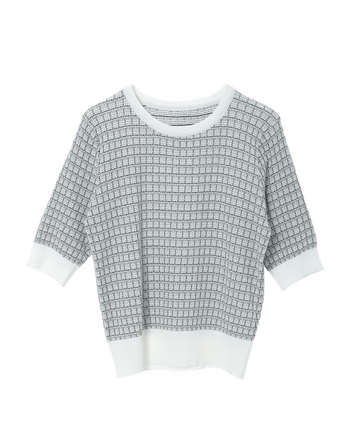 fifth（フィフス）の「ツイード編み半袖ニット（ニット/セーター・レディース・ブラック/ホワイト・M）」の21枚目の写真