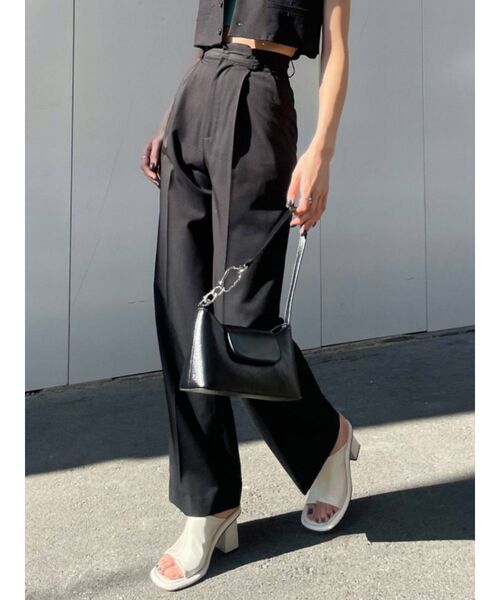 EMODA（エモダ）の「ワイドテーパードパンツ（その他パンツ・レディース・ブラック/オレンジ/グリーン・MEDIUM/SMALL）」の2枚目の写真