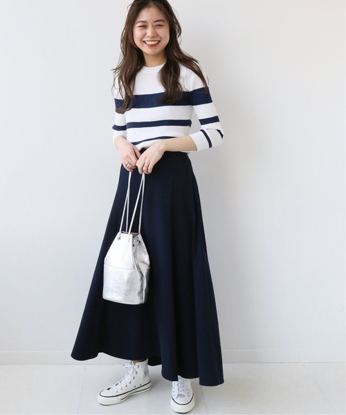 JOURNAL STANDARD relume(ジャーナルスタンダード レリューム)の「リブボーダープルオーバー(ニット/セーター・レディース・キャメル/ホワイト・FREE)」の4枚目の写真