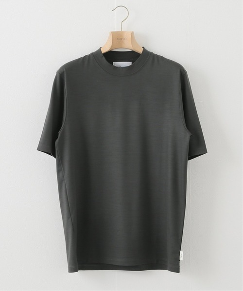 EDIFICE(エディフィス)の「【REDA / レダ】モックネック ウールTシャツ(Tシャツ/カットソー・メンズ・ブラック/ネイビー/グレー/カーキ/イエロー/ホワイト/チャコールグレー・MEDIUM/LARGE)」の5枚目の写真