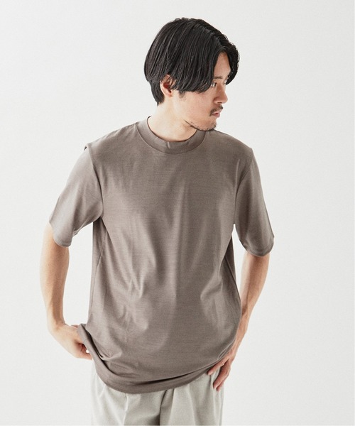 EDIFICE(エディフィス)の「【REDA / レダ】モックネック ウールTシャツ(Tシャツ/カットソー・メンズ・ブラック/ネイビー/グレー/カーキ/イエロー/ホワイト/チャコールグレー・MEDIUM/LARGE)」の19枚目の写真