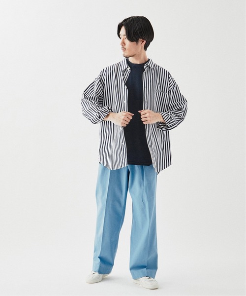 EDIFICE(エディフィス)の「【REDA / レダ】モックネック ウールTシャツ(Tシャツ/カットソー・メンズ・ブラック/ネイビー/グレー/カーキ/イエロー/ホワイト/チャコールグレー・MEDIUM/LARGE)」の20枚目の写真