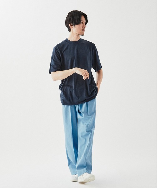 EDIFICE(エディフィス)の「【REDA / レダ】モックネック ウールTシャツ(Tシャツ/カットソー・メンズ・ブラック/ネイビー/グレー/カーキ/イエロー/ホワイト/チャコールグレー・MEDIUM/LARGE)」の21枚目の写真