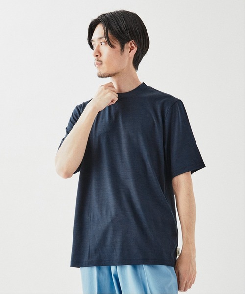EDIFICE(エディフィス)の「【REDA / レダ】モックネック ウールTシャツ(Tシャツ/カットソー・メンズ・ブラック/ネイビー/グレー/カーキ/イエロー/ホワイト/チャコールグレー・MEDIUM/LARGE)」の22枚目の写真
