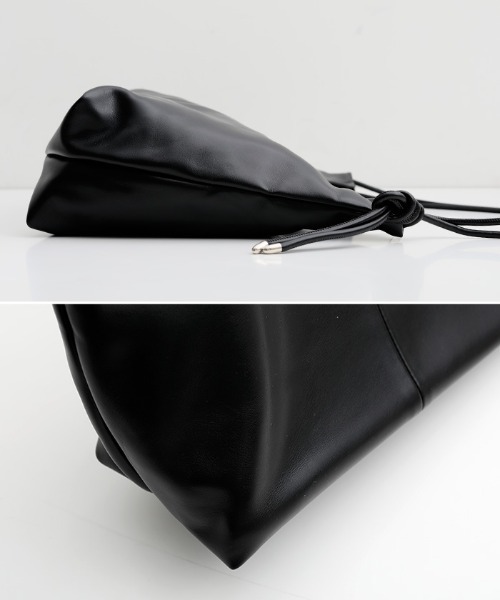 select MOCA（セレクトモカ）の「フェイクレザーノットハンドルミドルバッグ（ハンドバッグ・レディース・ブラック/ベージュ・FREE）」の16枚目の写真