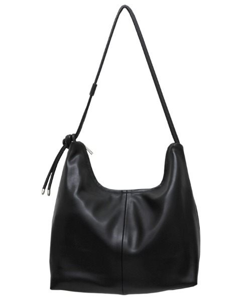 select MOCA（セレクトモカ）の「フェイクレザーノットハンドルミドルバッグ（ハンドバッグ・レディース・ブラック/ベージュ・FREE）」の14枚目の写真