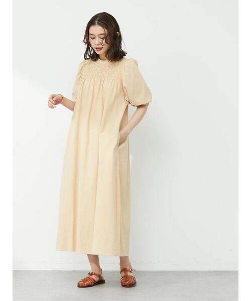 Sugar spoon(シュガースプーン)の「・SUGAR SPOON シャーリングワンピ(ワンピース・レディース・ベージュ/カーキ・FREE)」の6枚目の写真