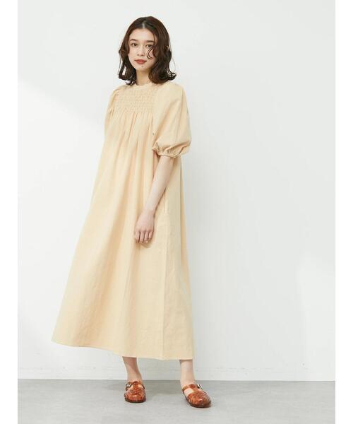 Sugar spoon(シュガースプーン)の「・SUGAR SPOON シャーリングワンピ(ワンピース・レディース・ベージュ/カーキ・FREE)」の17枚目の写真