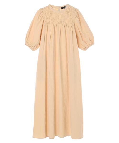 Sugar spoon(シュガースプーン)の「・SUGAR SPOON シャーリングワンピ(ワンピース・レディース・ベージュ/カーキ・FREE)」の4枚目の写真