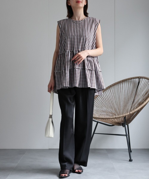 Bonjour diary チュニックワンピース 6Y チェック ボンジュール