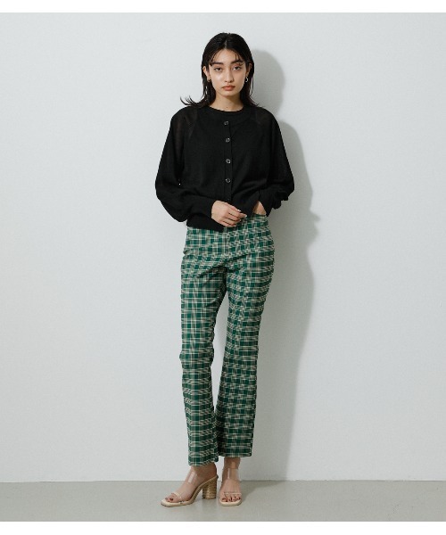 AZUL by moussy（アズールバイマウジー）の「SHEER KNIT CARDIGAN/シアーニットカーディガン（カーディガン/ボレロ・レディース・ブラック/ライム/ブルー/アイボリー/オレンジ・FREE）」の19枚目の写真