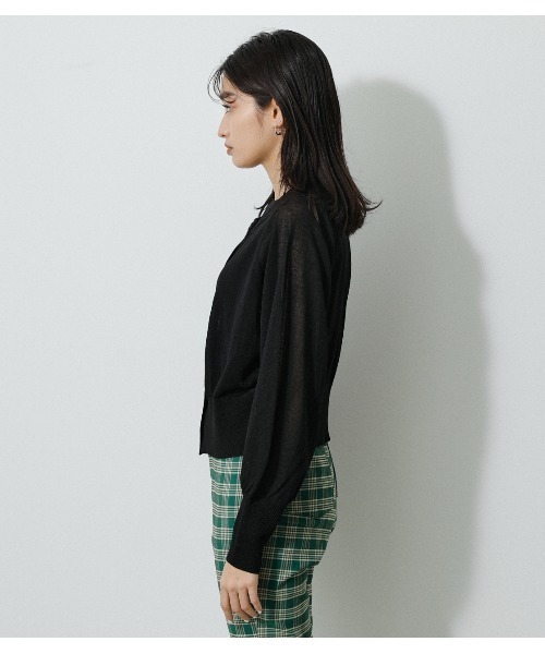 AZUL by moussy（アズールバイマウジー）の「SHEER KNIT CARDIGAN/シアーニットカーディガン（カーディガン/ボレロ・レディース・ブラック/ライム/ブルー/アイボリー/オレンジ・FREE）」の21枚目の写真